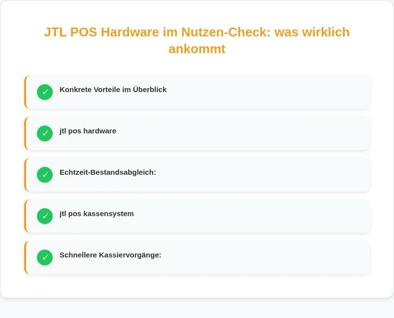 Infografik: JTL POS Hardware im Nutzen-Check: was wirklich ankommt
