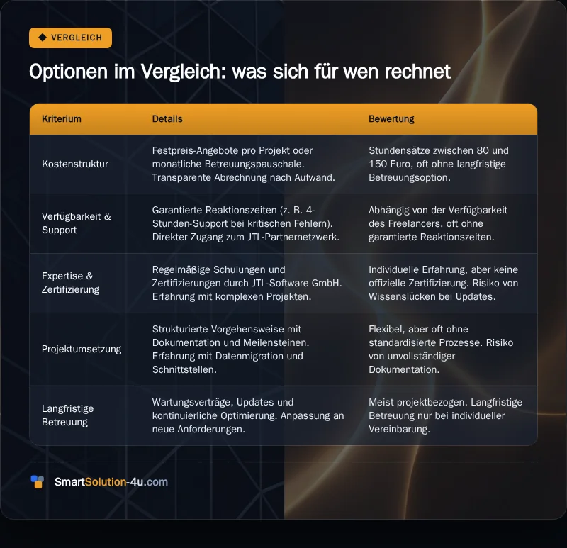 Infografik: Optionen im Vergleich: was sich für wen rechnet