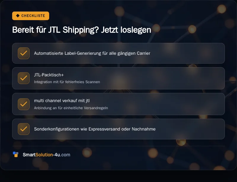 Infografik: Bereit für JTL Shipping? Jetzt loslegen
