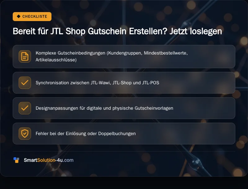 Infografik: Bereit für JTL Shop Gutschein Erstellen? Jetzt loslegen