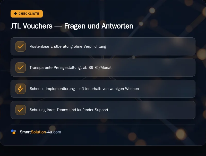 Infografik: JTL Vouchers, Fragen und Antworten
