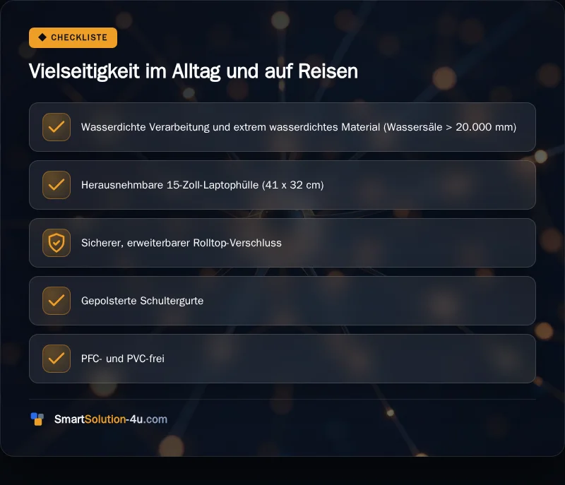 Infografik: Vielseitigkeit im Alltag und auf Reisen