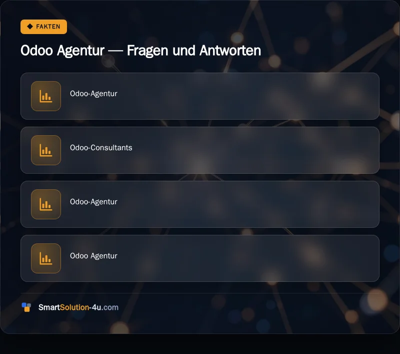 Infografik: Odoo Agentur, Fragen und Antworten