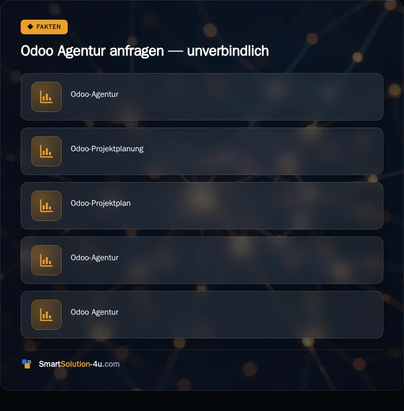 Infografik: Odoo Agentur anfragen, unverbindlich