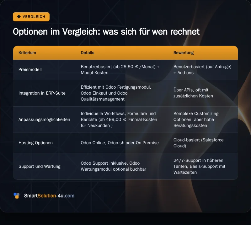 Infografik: Optionen im Vergleich: was sich für wen rechnet