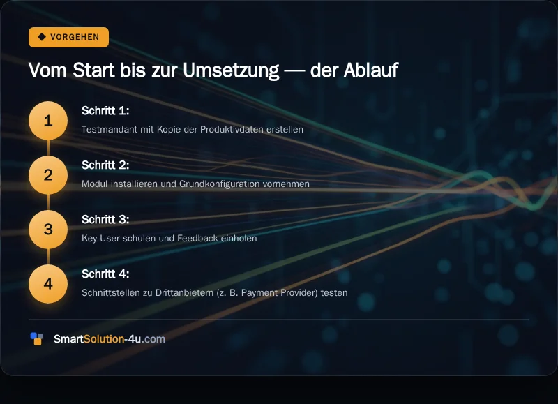 Infografik: Vom Start bis zur Umsetzung, der Ablauf