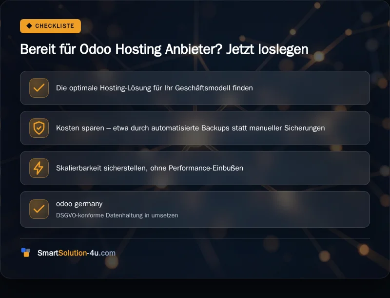 Infografik: Bereit für Odoo Hosting Anbieter? Jetzt loslegen