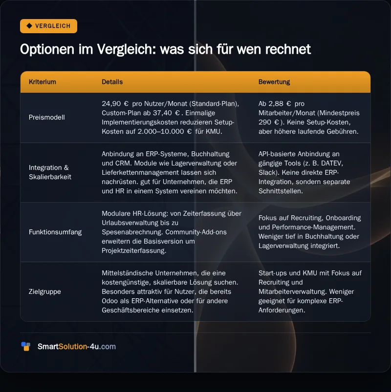 Infografik: Optionen im Vergleich: was sich für wen rechnet