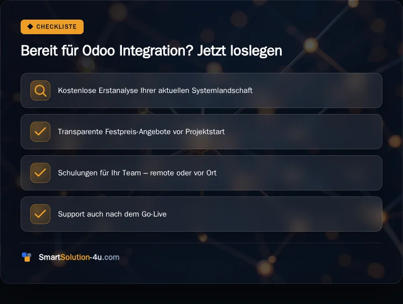 Infografik: Bereit für Odoo Integration? Jetzt loslegen