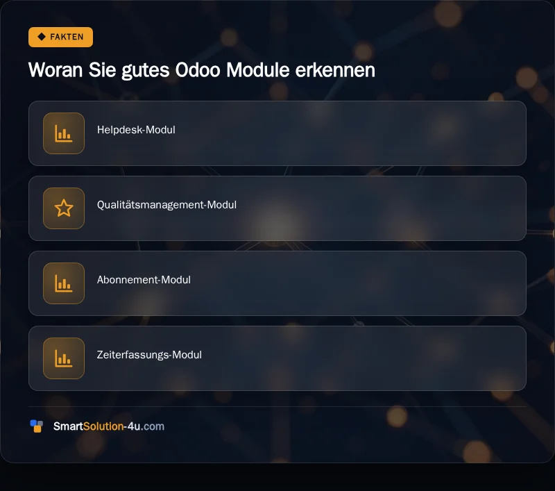 Infografik: Woran Sie gutes Odoo Module erkennen