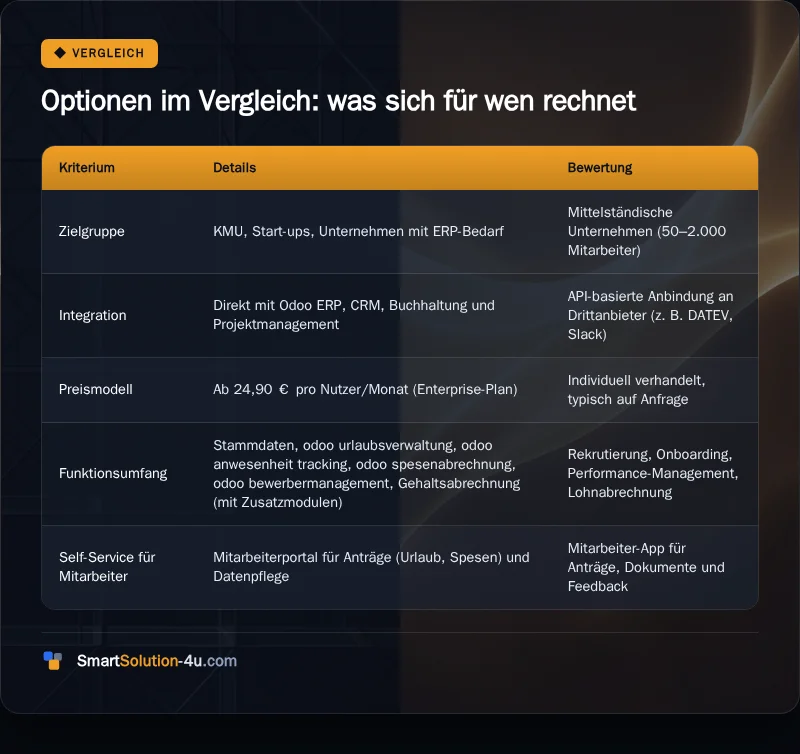 Infografik: Optionen im Vergleich: was sich für wen rechnet