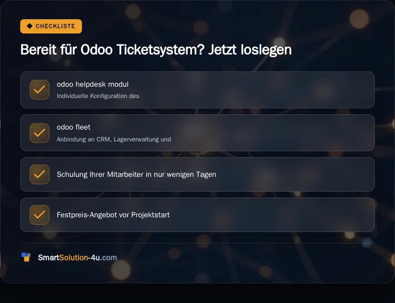 Infografik: Bereit für Odoo Ticketsystem? Jetzt loslegen