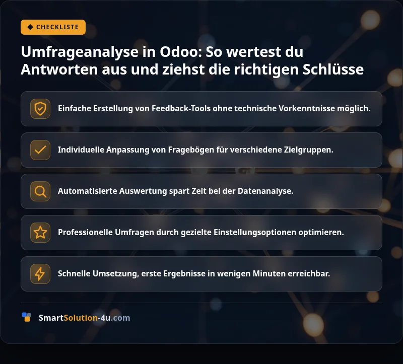 Infografik: Umfrageanalyse in Odoo: So wertest du Antworten aus und ziehst die richtigen Schlüsse