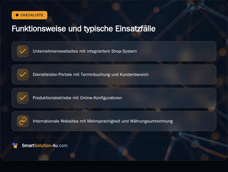 Infografik: Funktionsweise und typische Einsatzfälle
