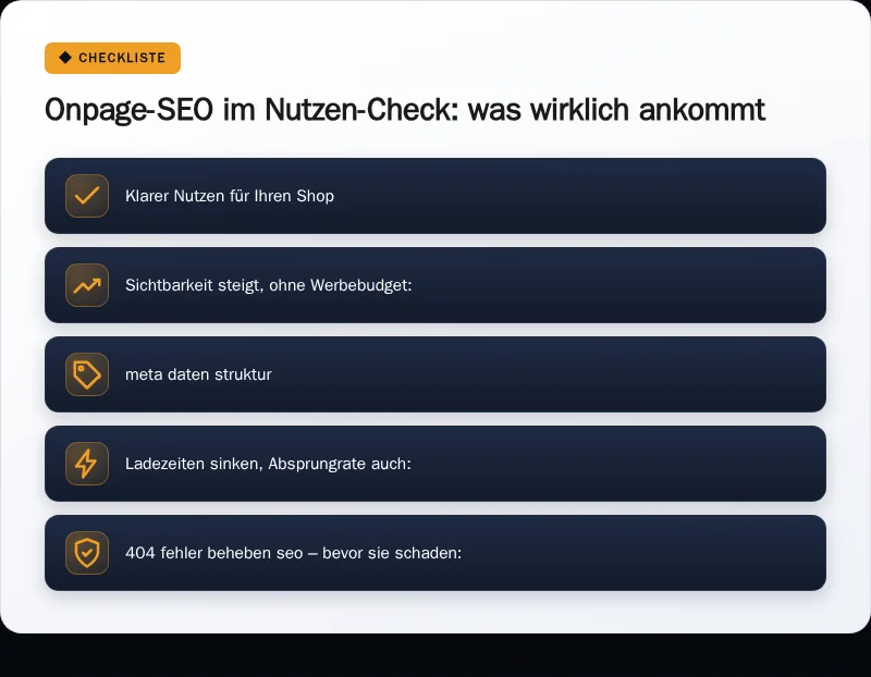 Infografik: Onpage-SEO im Nutzen-Check: was wirklich ankommt