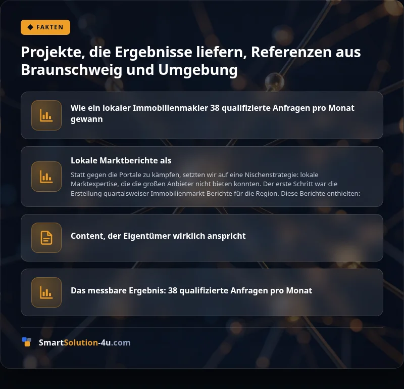 Infografik: Projekte, die Ergebnisse liefern, Referenzen aus Braunschweig und Umgebung