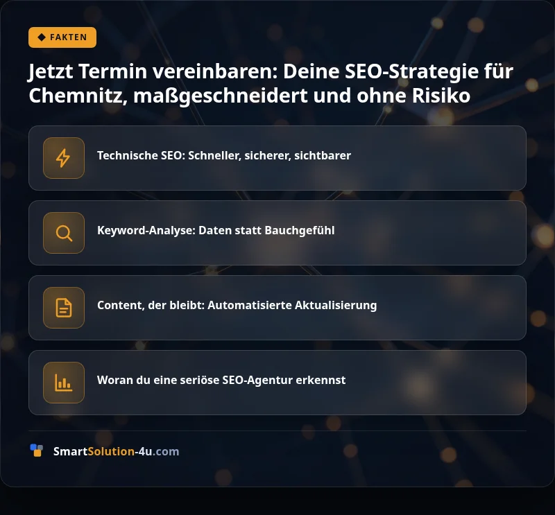 Infografik: Jetzt Termin vereinbaren: Deine SEO-Strategie für Chemnitz, maßgeschneidert und ohne Risiko