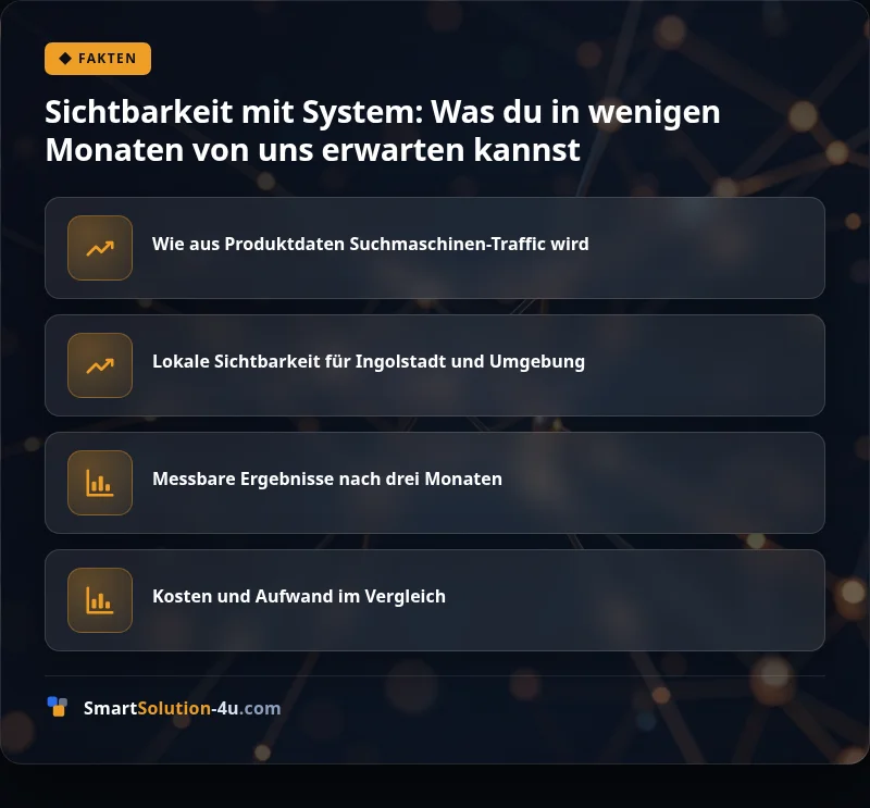 Infografik: Sichtbarkeit mit System: Was du in wenigen Monaten von uns erwarten kannst
