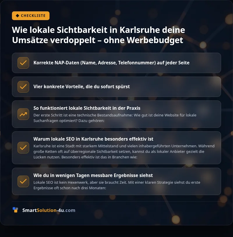 Infografik: Wie lokale Sichtbarkeit in Karlsruhe deine Umsätze verdoppelt – ohne Werbebudget