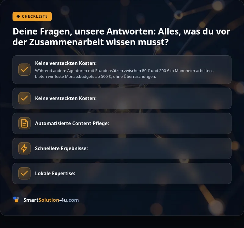 Infografik: Deine Fragen, unsere Antworten: Alles, was du vor der Zusammenarbeit wissen musst?