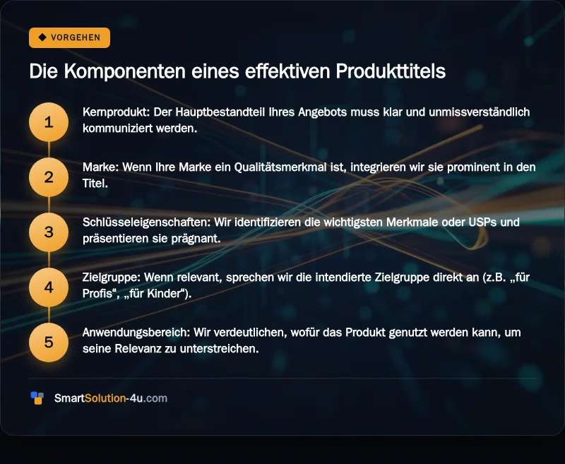 Infografik: Die Komponenten eines effektiven Produkttitels