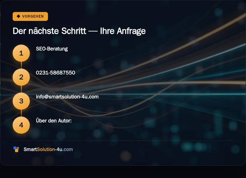 Infografik: Der nächste Schritt, Ihre Anfrage