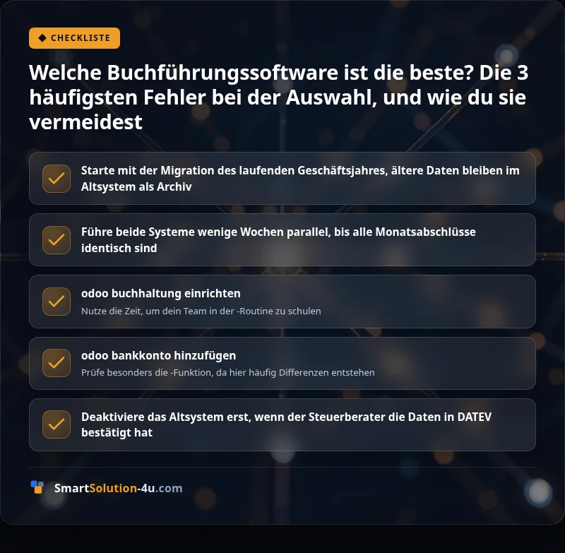 Infografik: Welche Buchführungssoftware ist die beste? Die 3 häufigsten Fehler bei der Auswahl, und wie du sie vermeidest