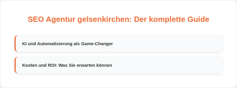 Infografik: SEO Agentur gelsenkirchen: Der komplette Guide